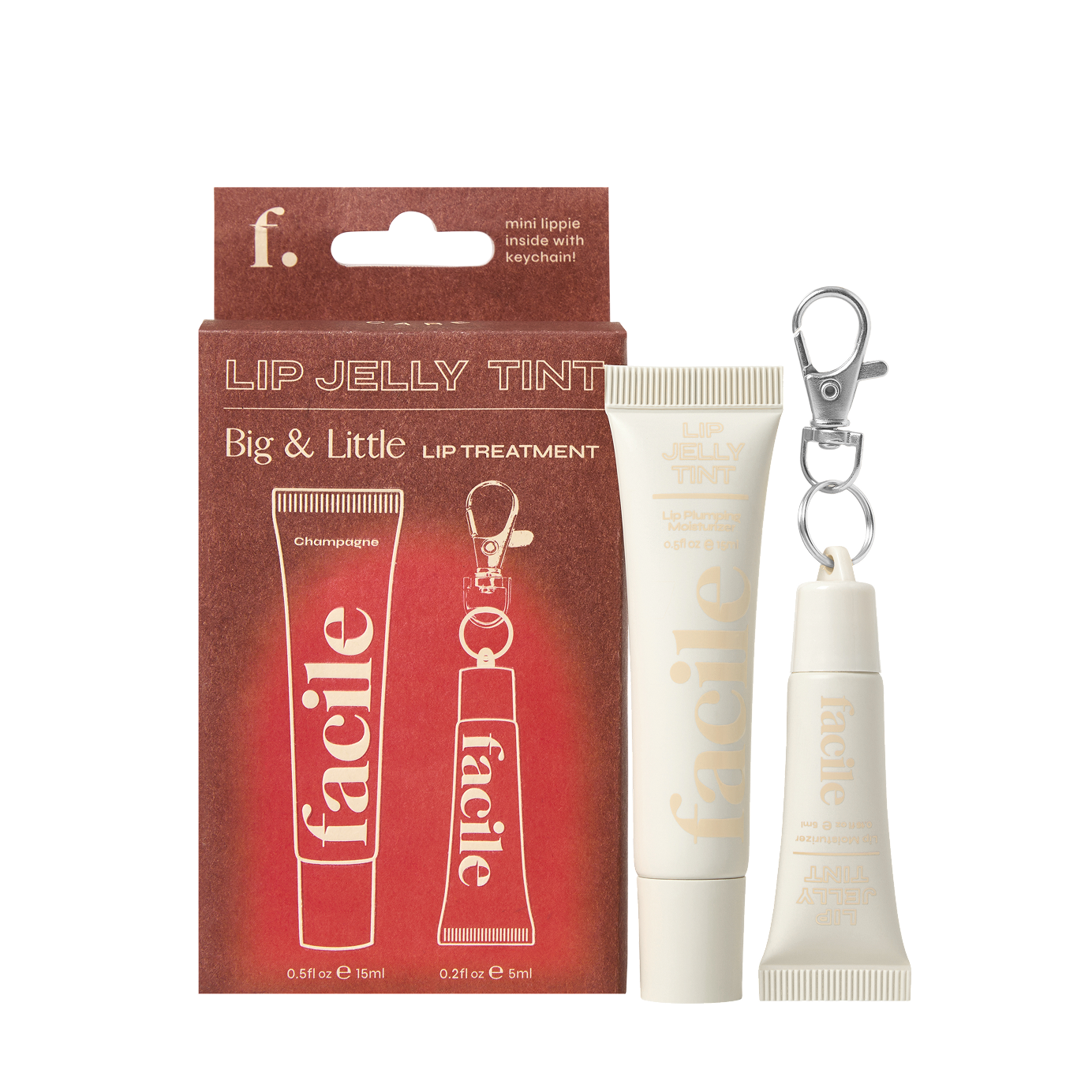 Big & Little Champagne Lip Jelly Tint Set with Squalane and Vitamin E