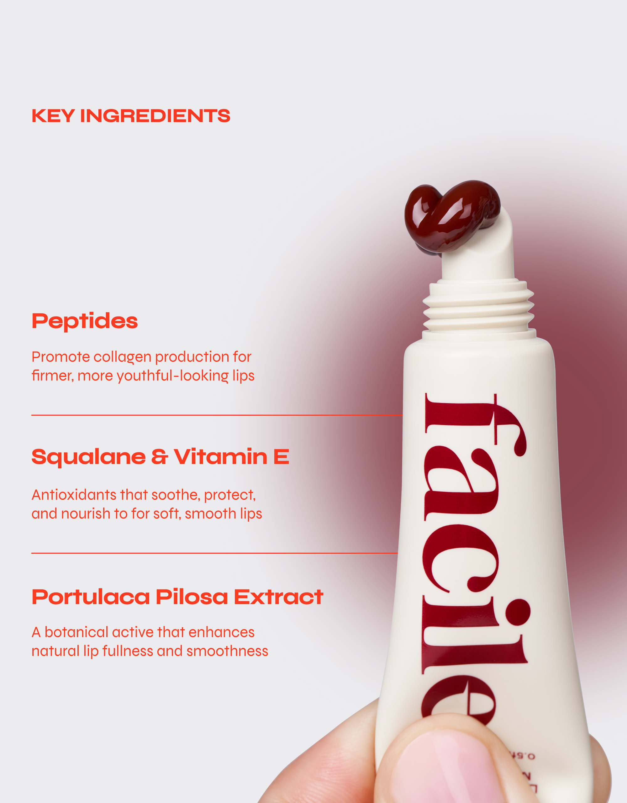 Berry Lip Jelly Tint Hydrating Tinted Lip Treatment with Squalane and Vitamin E