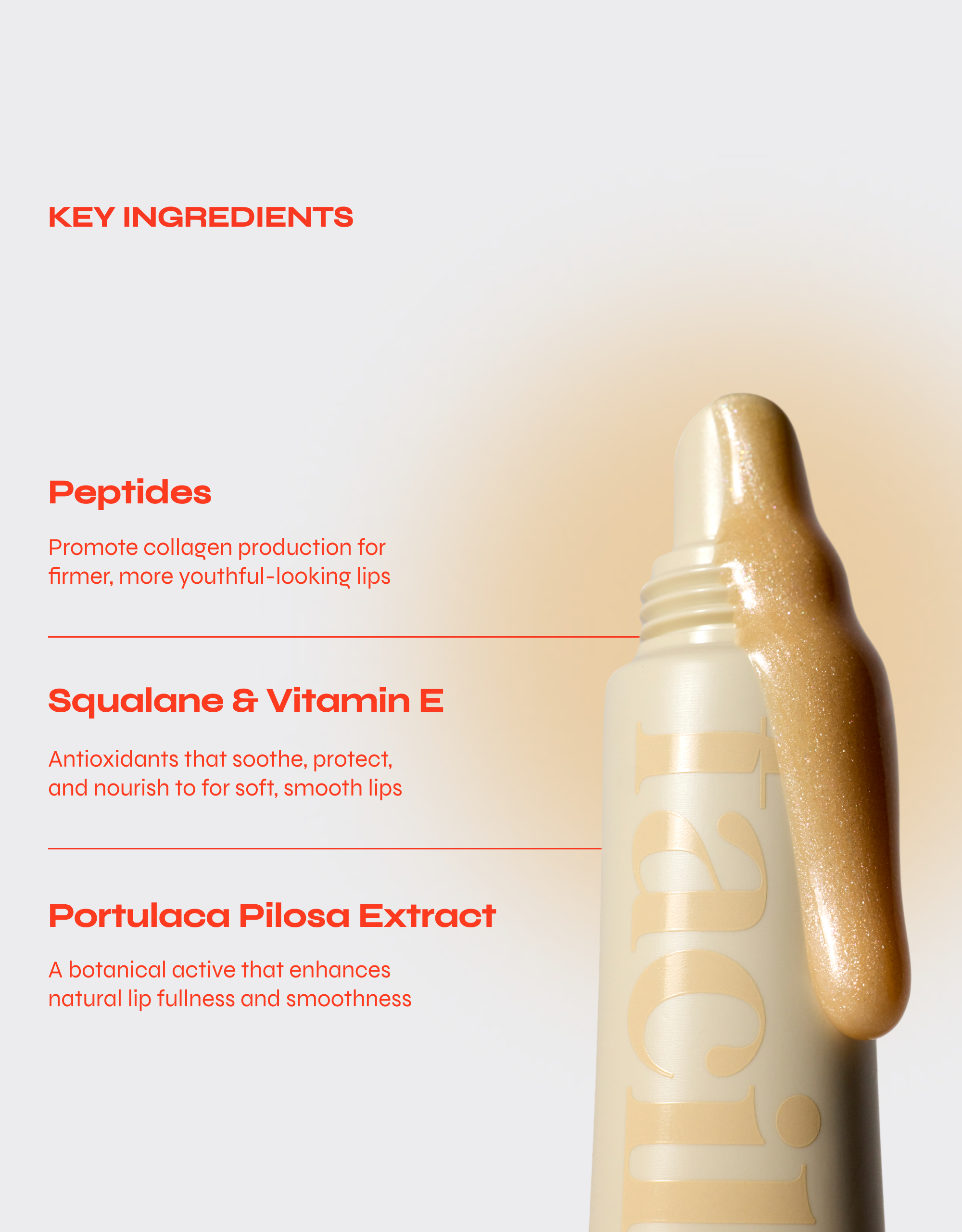 Champagne Lip Jelly Tint Hydrating Tinted Lip Treatment with Squalane and Vitamin E