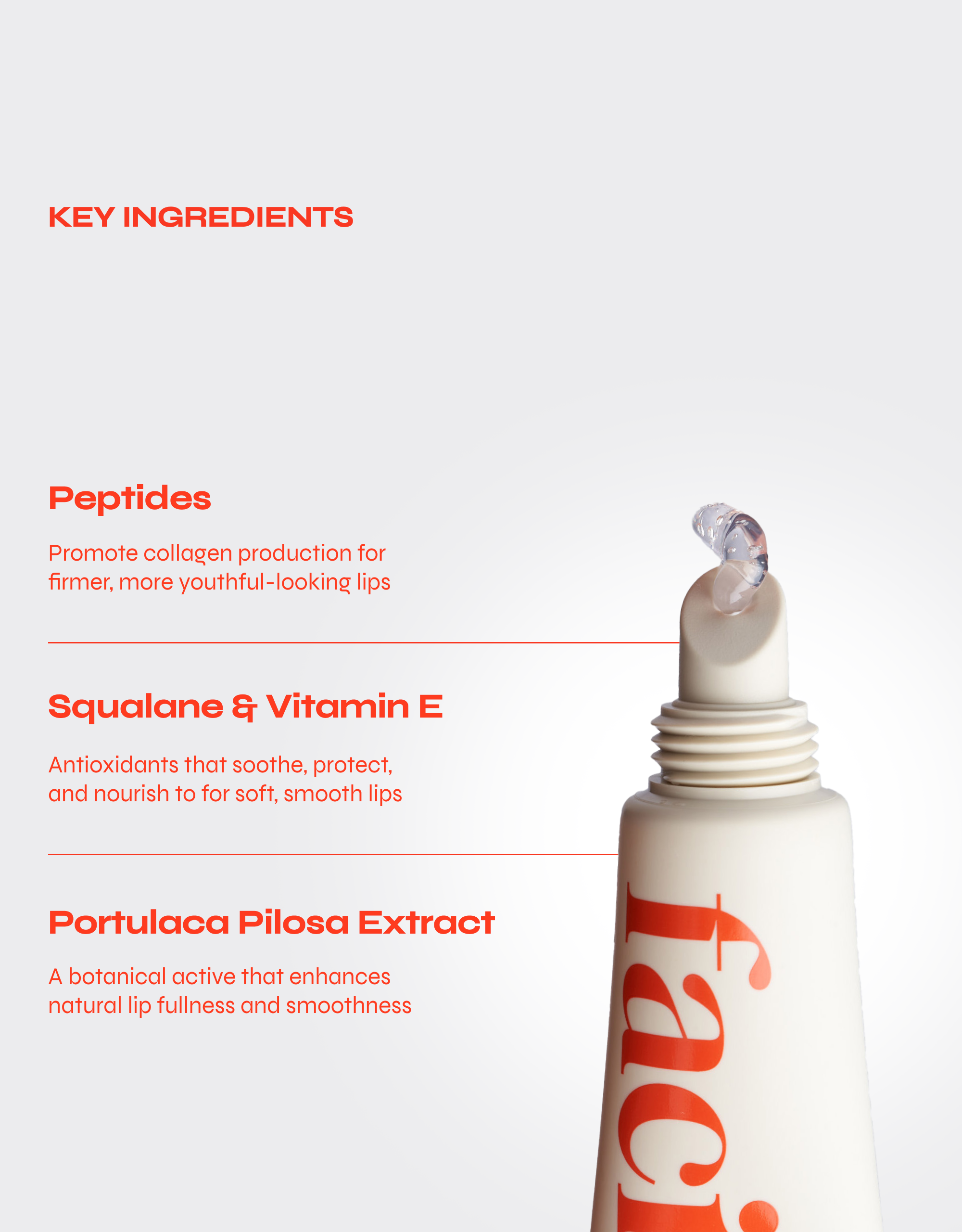 Lip Jelly Hydrating Peptide Lip Treatment with Squalane and Vitamin E