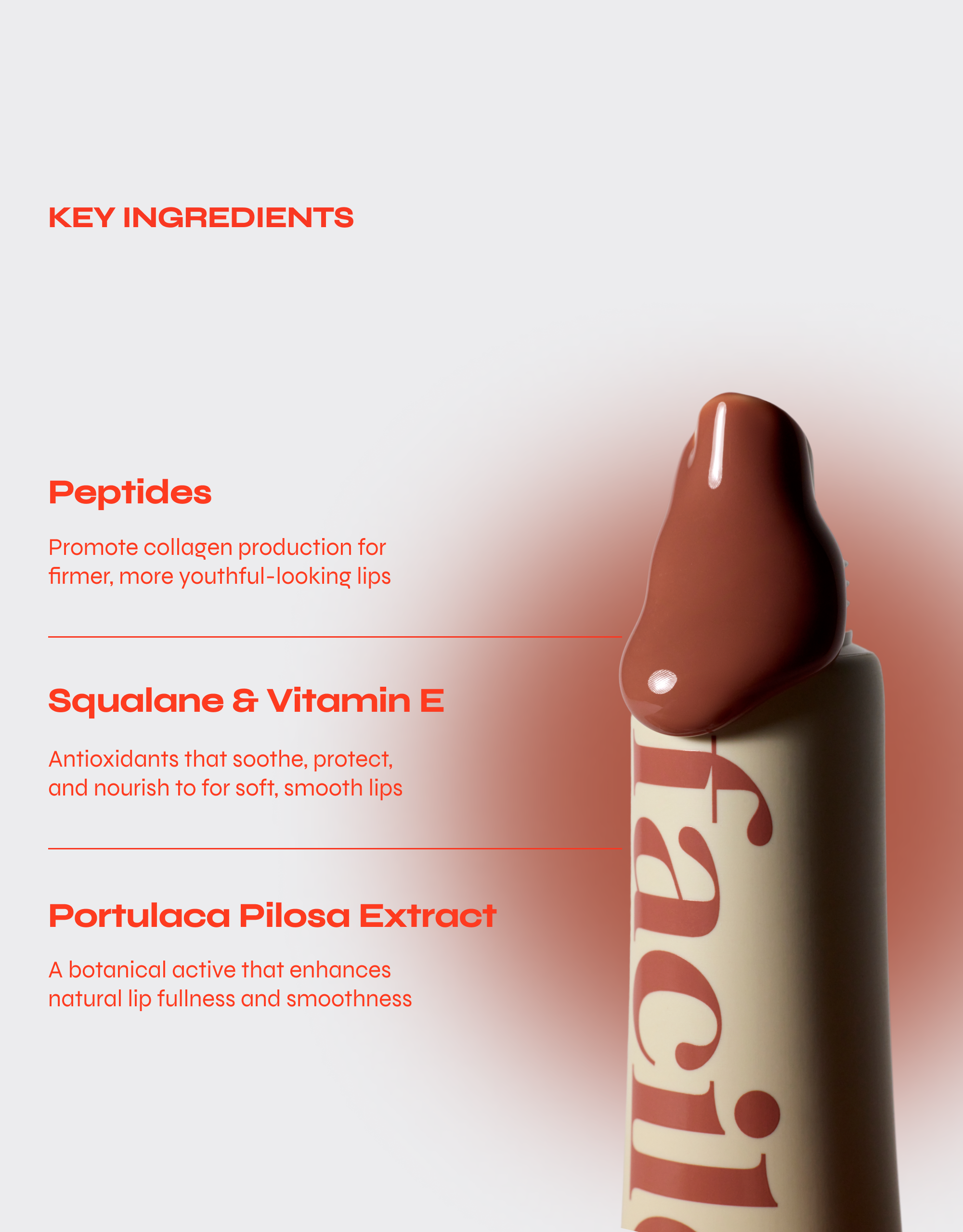 Cognac Lip Jelly Tint Hydrating Tinted Lip Treatment with Squalane and Vitamin E