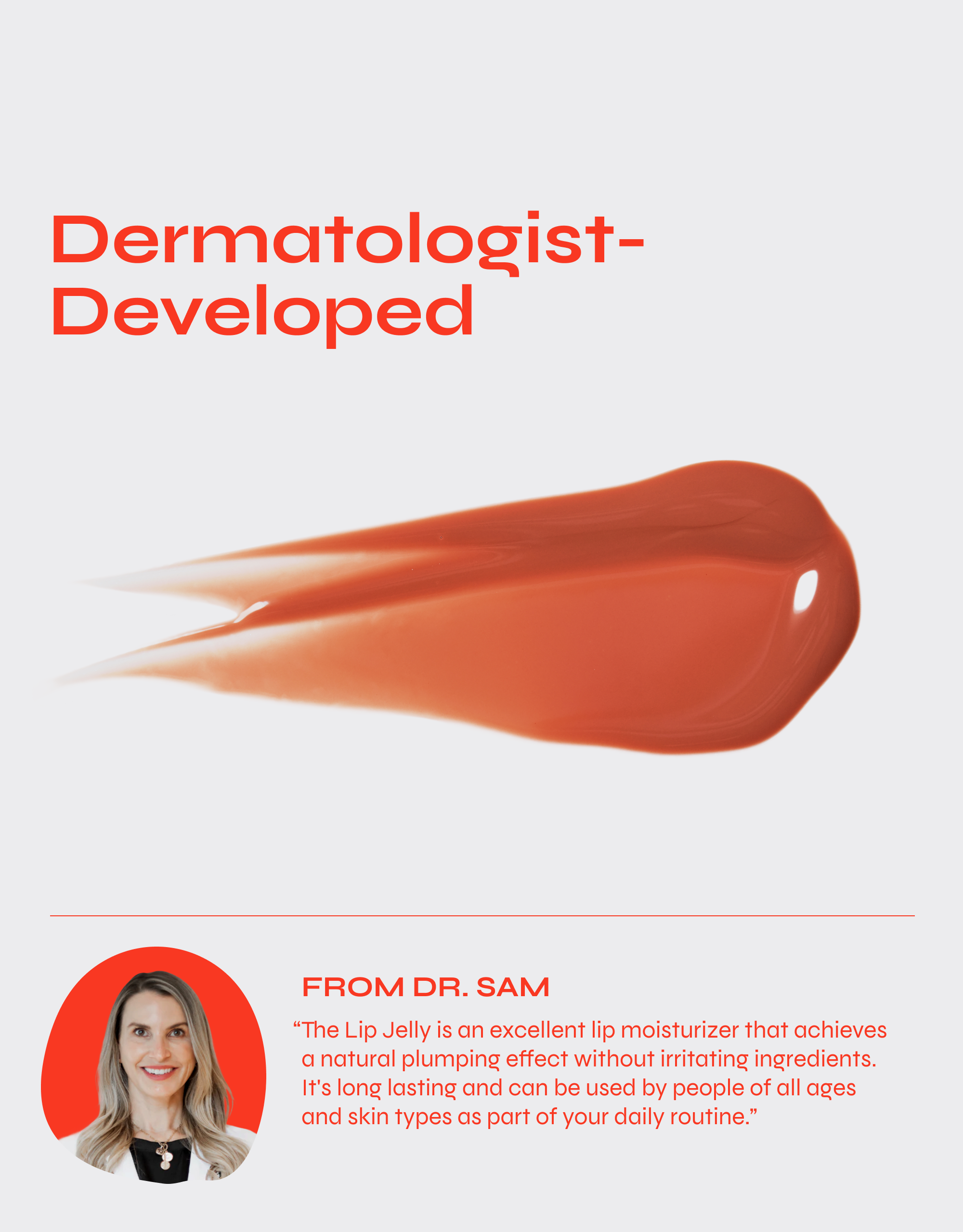 Cognac Lip Jelly Tint Hydrating Tinted Lip Treatment with Squalane and Vitamin E