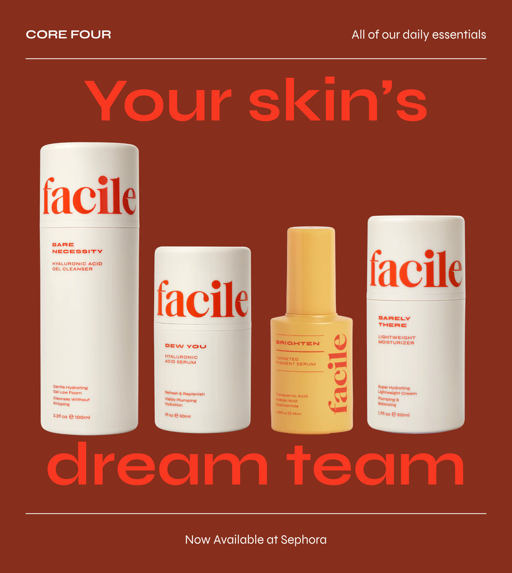 Core Four Complete Daily Skincare System
