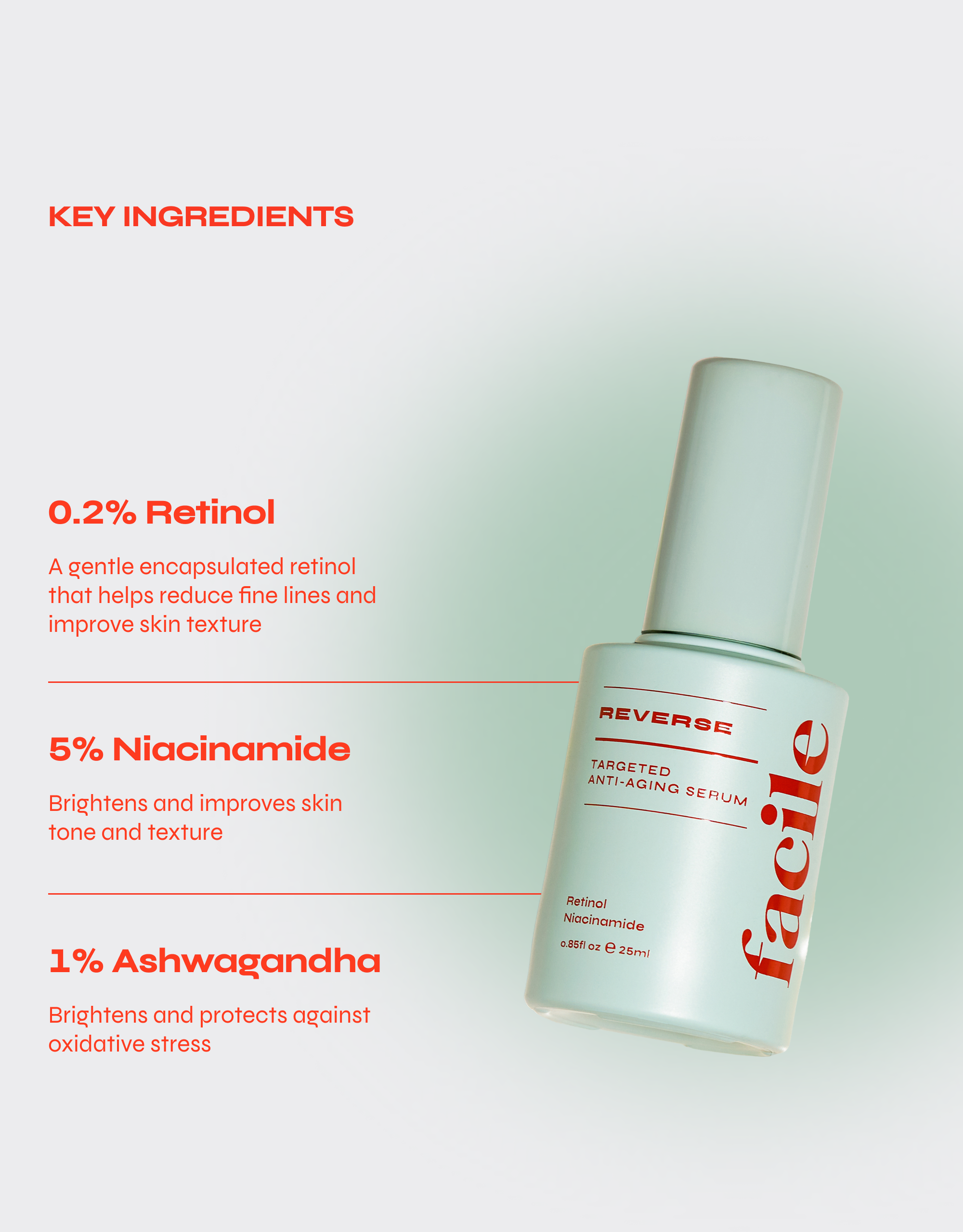 Reverse Anti-Aging Firming Serum with Encapsulated Retinol and Niacinamide