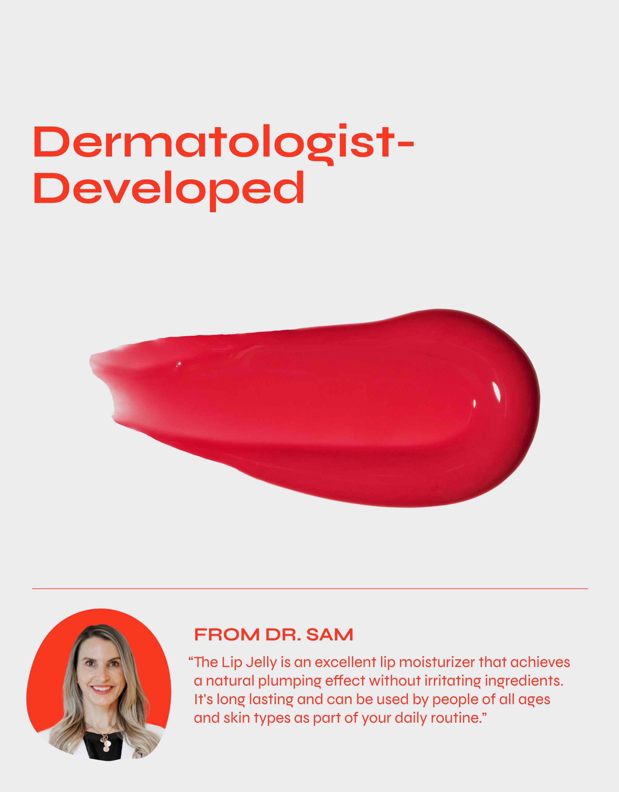 Rose Lip Jelly Tint Hydrating Tinted Lip Treatment with Squalane and Vitamin E