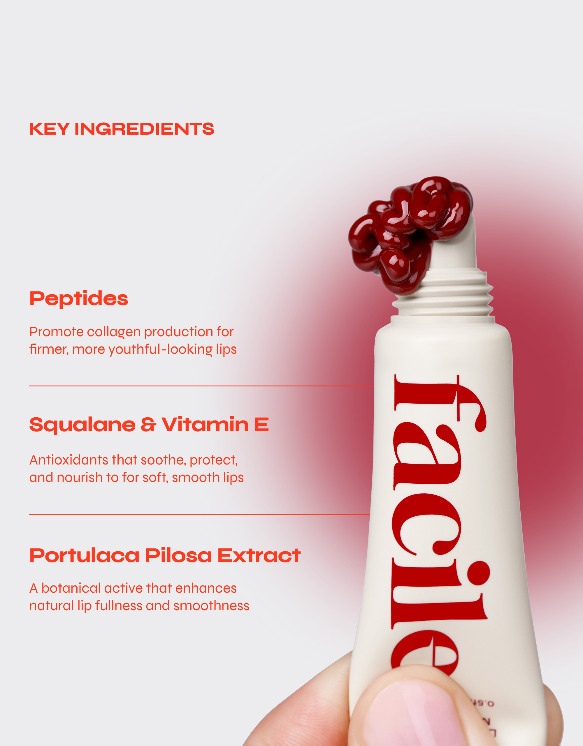 Rouge Lip Jelly Tint Hydrating Tinted Lip Treatment with Squalane and Vitamin E